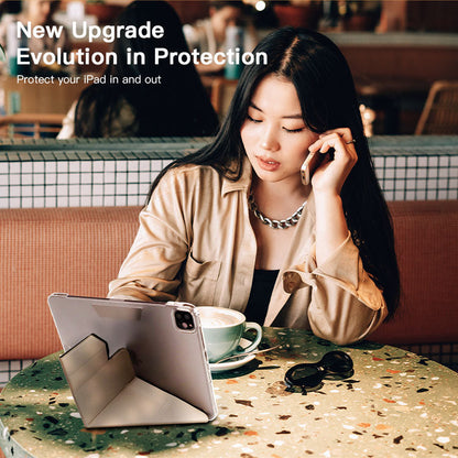 JTLEGEND Ness Pro QCAC Folio Case with Pencil Clip | Pencil Holder&Clip for iPad Air 11" (2024/2025)/iPad Air 10.9" (2022/2020)/iPad Air 13" (2024/2025)/iPad Pro 11" (2024)/iPad Pro 13" (2024)