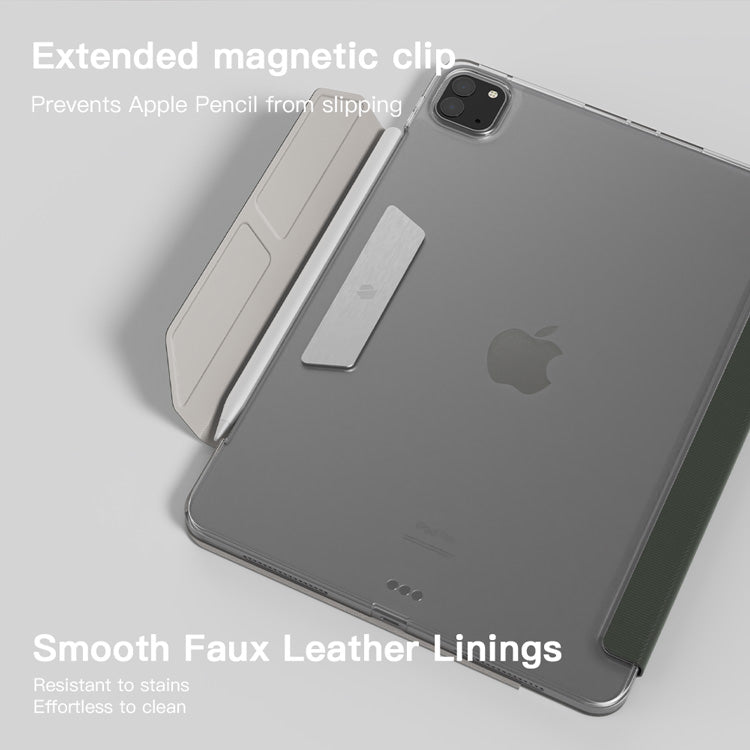 JTLEGEND Ness Pro QCAC Folio Case with Pencil Clip | Pencil Holder&Clip for iPad Air 11" (2024/2025)/iPad Air 10.9" (2022/2020)/iPad Air 13" (2024/2025)/iPad Pro 11" (2024)/iPad Pro 13" (2024)