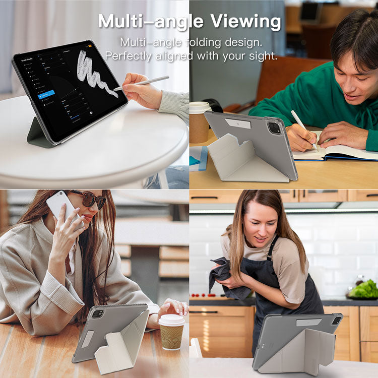 JTLEGEND Ness Pro QCAC Folio Case with Pencil Clip | Pencil Holder&Clip for iPad Air 11" (2024/2025)/iPad Air 10.9" (2022/2020)/iPad Air 13" (2024/2025)/iPad Pro 11" (2024)/iPad Pro 13" (2024)