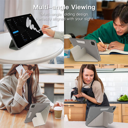 JTLEGEND Ness Pro QCAC Folio Case with Pencil Clip | Pencil Holder&Clip for iPad Air 11" (2024/2025)/iPad Air 10.9" (2022/2020)/iPad Air 13" (2024/2025)/iPad Pro 11" (2024)/iPad Pro 13" (2024)