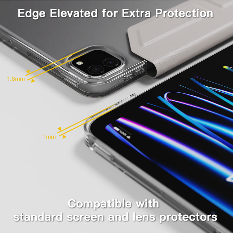 Power Support JTLEGEND Ness Pro QCAC Folio Case with Pencil Clip | Pencil Holder&Clip for iPad Air 11" (2024/2025)/iPad Air 10.9" (2022/2020)/iPad Air 13" (2024/2025)/iPad Pro 11" (2024)/iPad Pro 13" (2024)