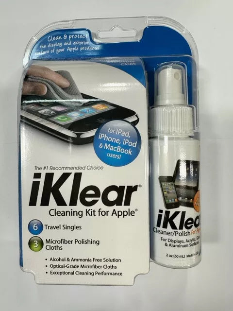iKlear Cleaning Kit for Apple Displays Includes Antimicrobial DMT Microfiber Polishing Cloth 6 oz