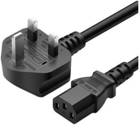 Komass UK Power Cord Cable AC Power Supply Adapter Cord Cable With 13A Fuse IEC C7 Figure 8