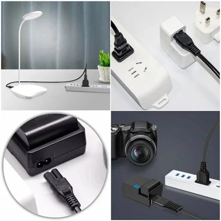 Komass 2 Pin 250V 2.5A Europe Plug Extension Power Cords to IEC C7 Figure 8 Power Cord Cable