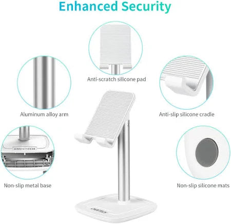 Choetech Smartphone & Tablet Adjustable Stand, White