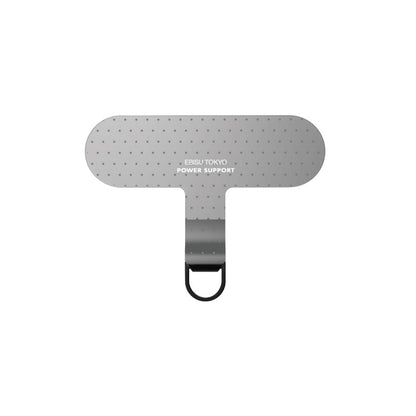 Power Support Phone Rope and Clear Black Tap