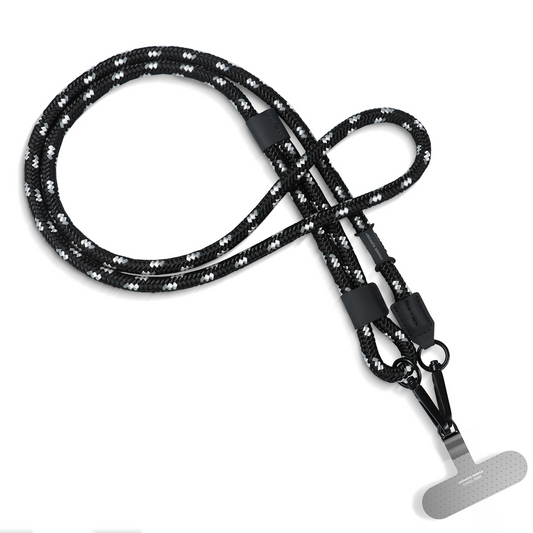 Power Support Phone Rope and Clear Black Tap